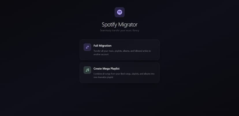 Spotify Migrater